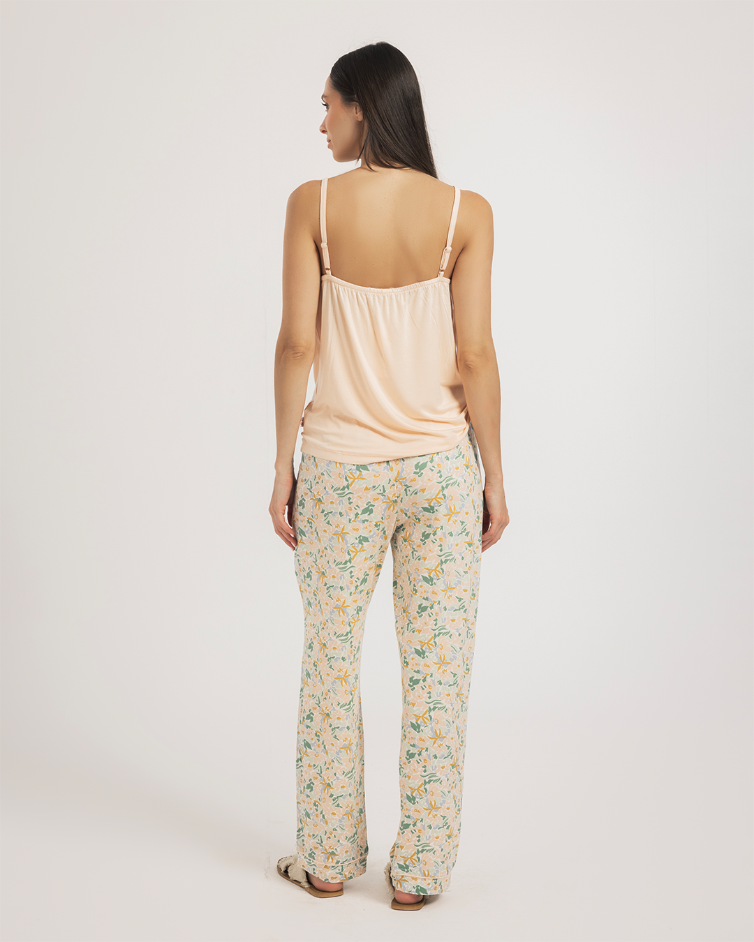 Large Abstract Flowers بيجاما حريمى حمالة و بنطلون