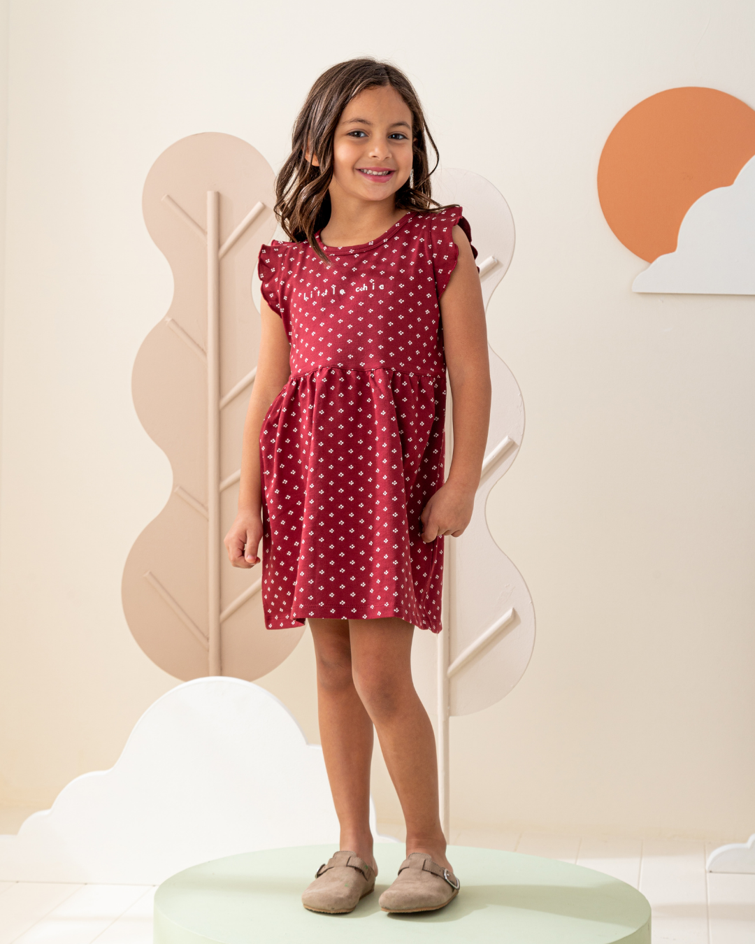 Cute Dots فستان بناتي كورنيشة