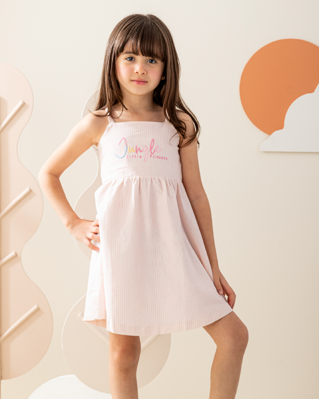 Jungle Little Princess فستان بناتى حمالة