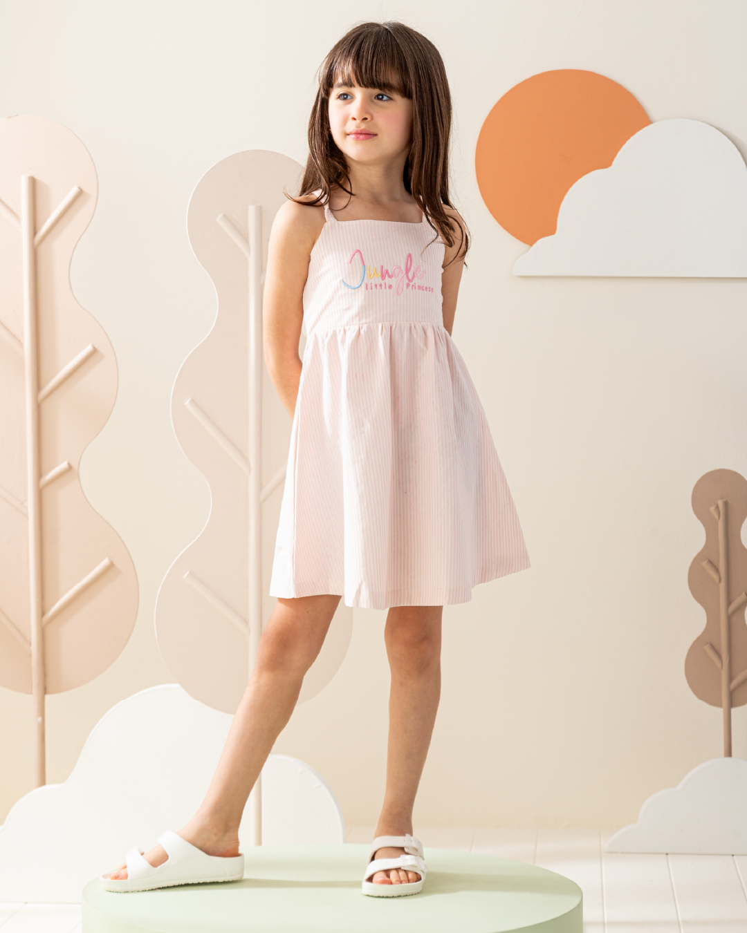 Jungle Little Princess فستان بناتى حمالة