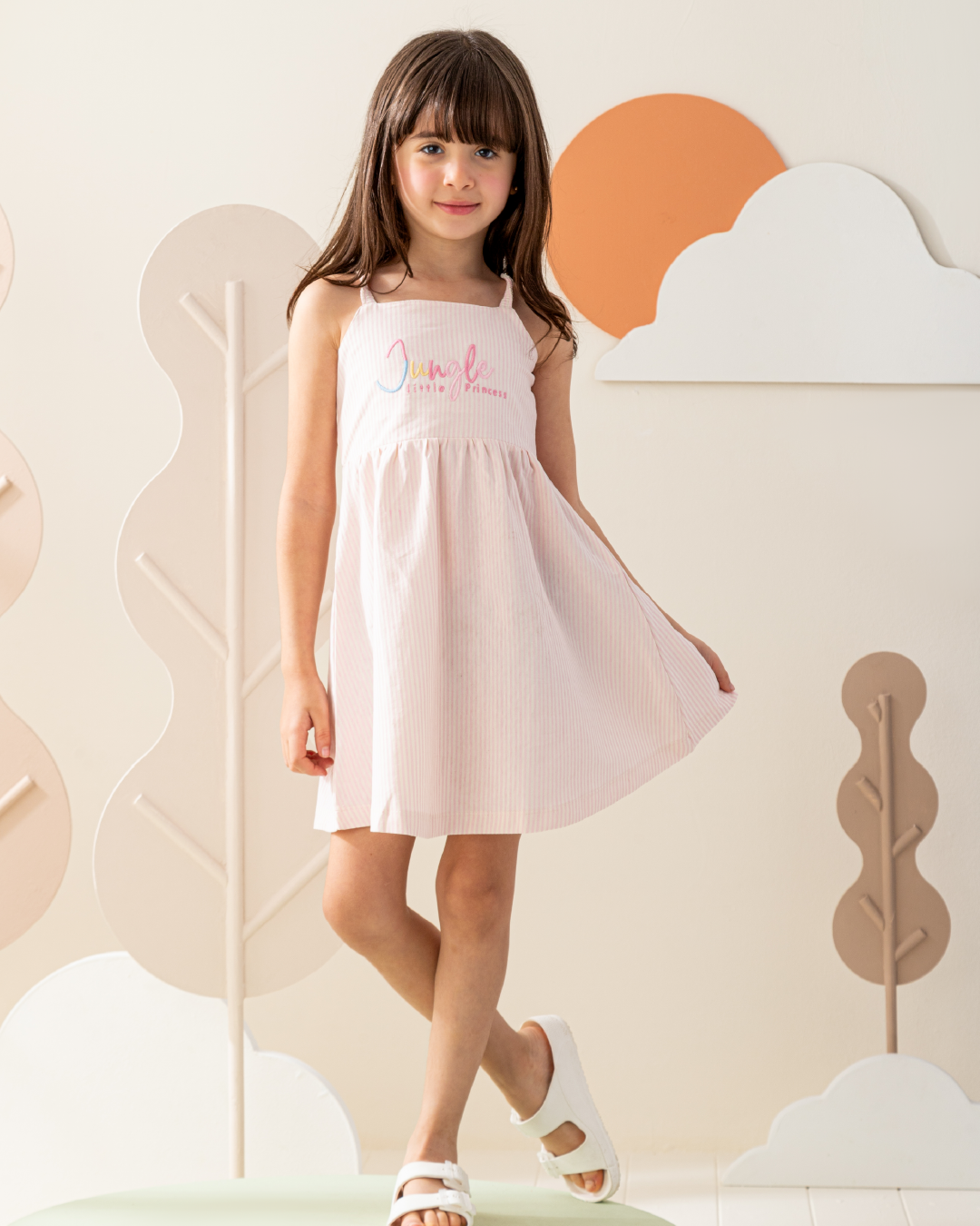 Jungle Little Princess فستان بناتى حمالة