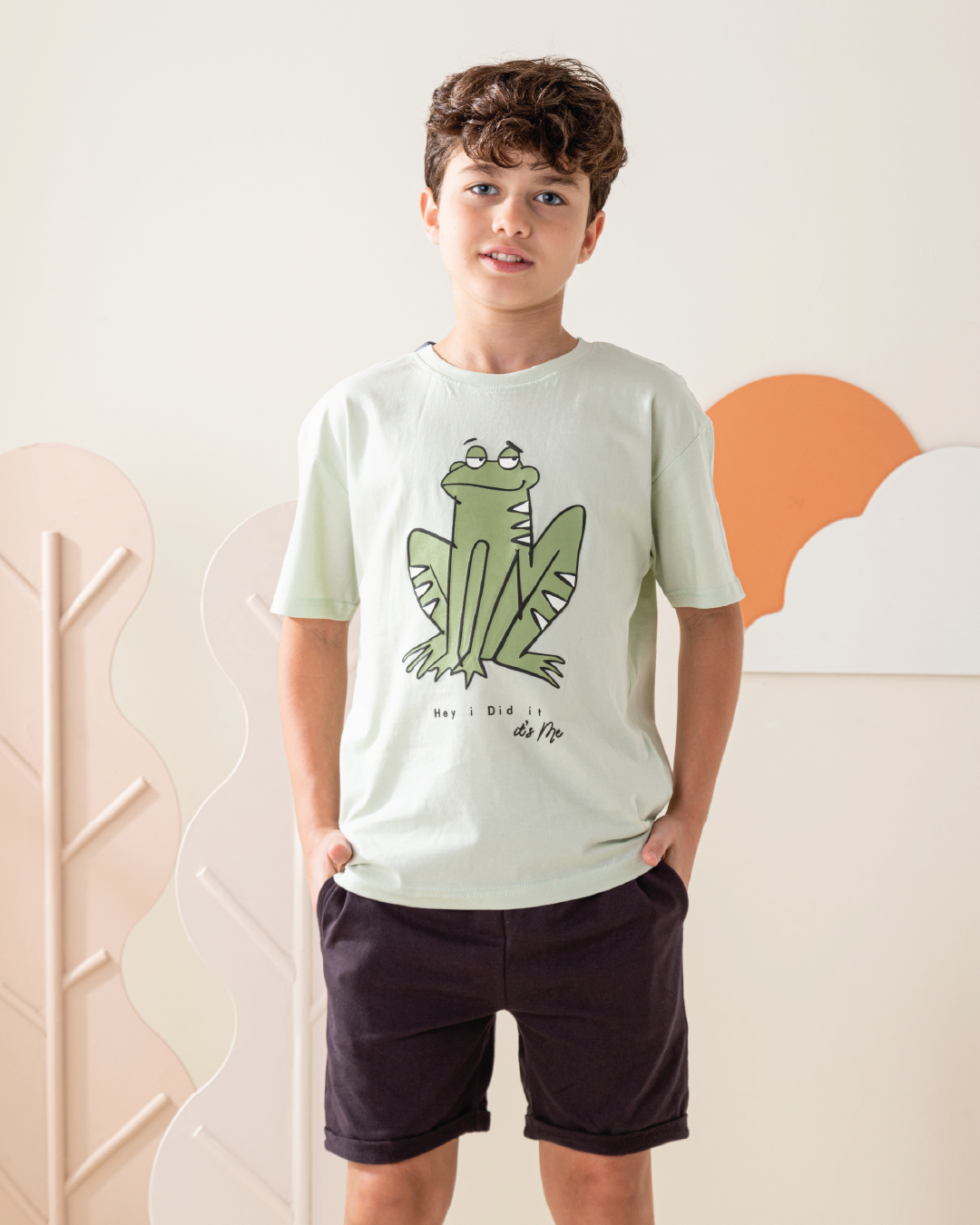 Tiger And Frog بيجاما ولادى نص كم و شورت