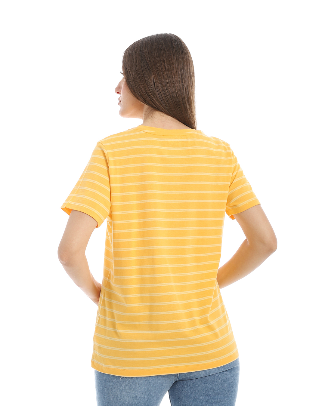 Lands End تي شيرت بيزك نسائي راوند