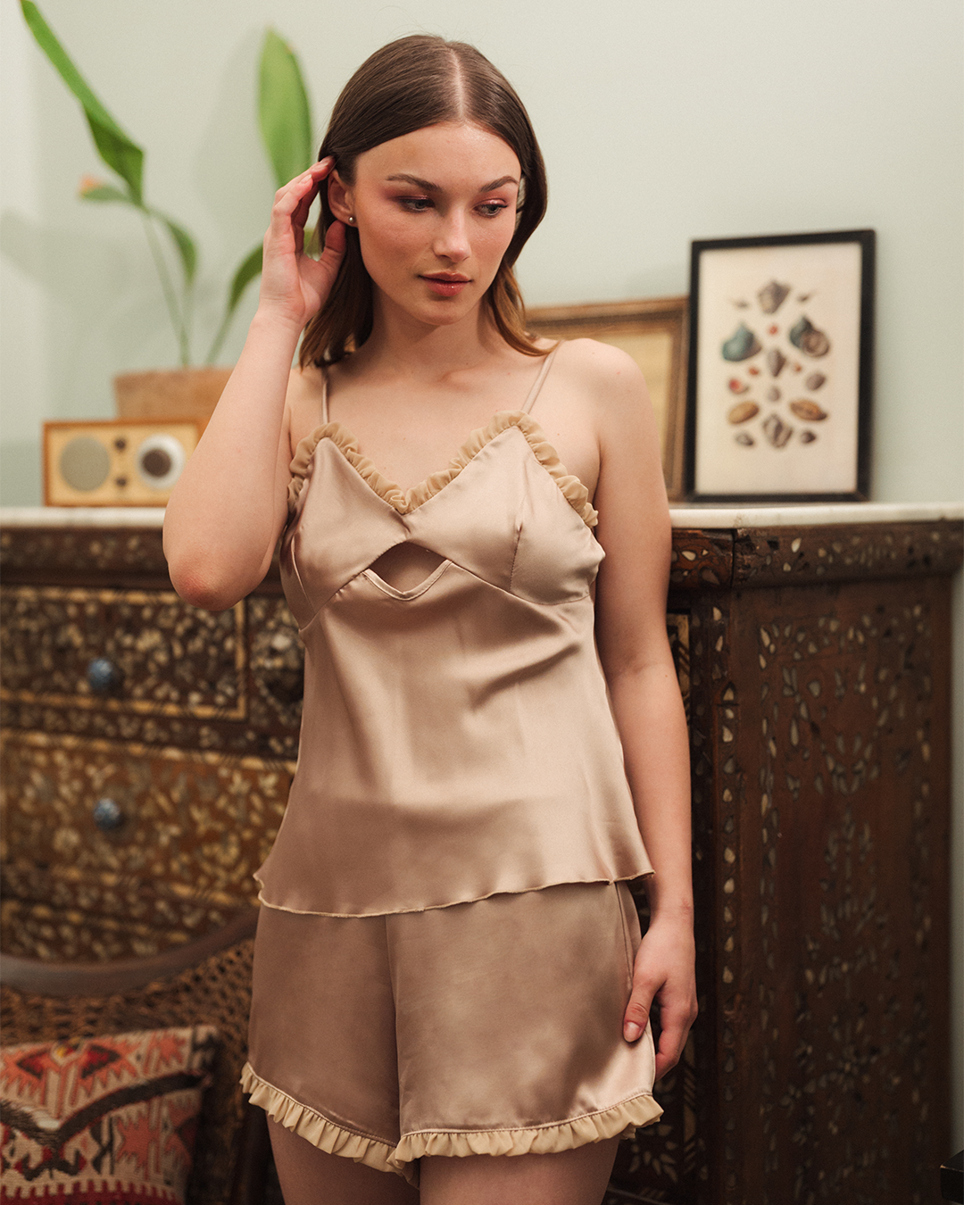 بيجاما ستان حريمى Satin Pajama Set