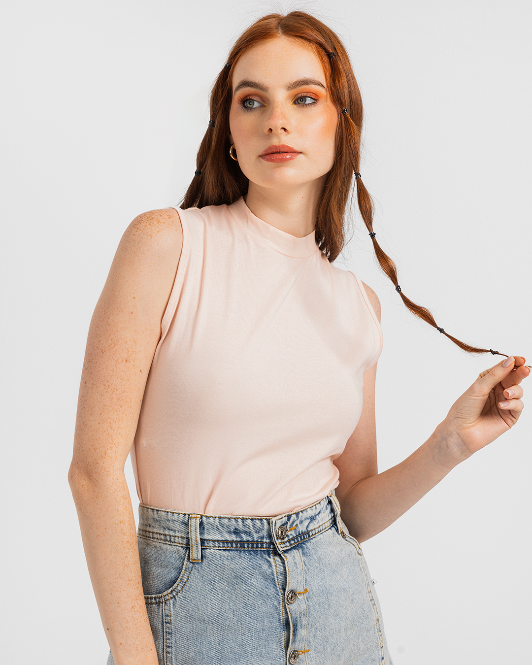 Women High Neck Undershirt توب نسائي رقبة عالية